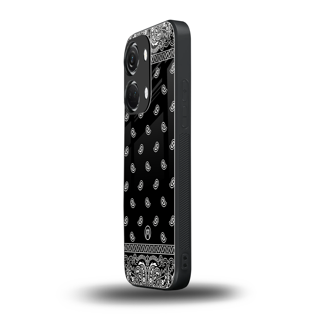 paisley black back phone cover | glass case for oneplus nord 3