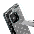 paisley black back phone cover | glass case for oneplus nord 3