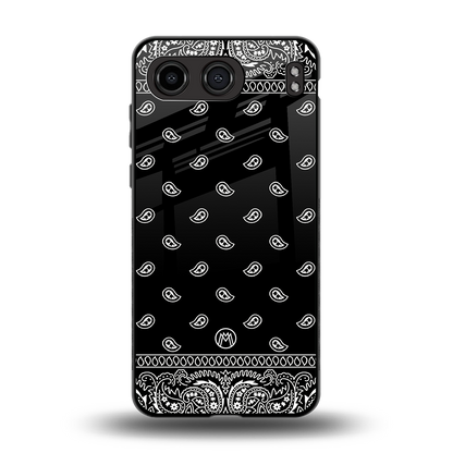 paisley black back phone cover | glass case for oneplus nord 4