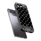 paisley black back phone cover | glass case for oneplus nord 4