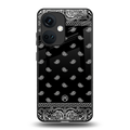 paisley black back phone cover | glass case for oneplus nord ce 3