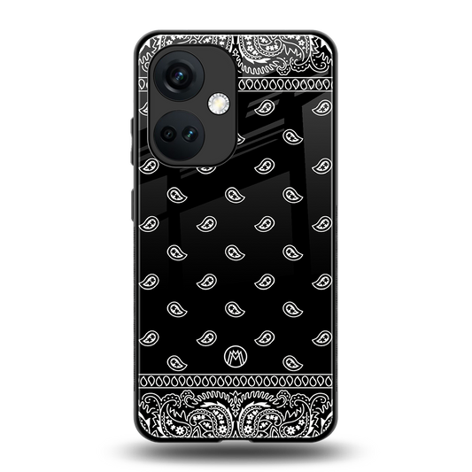paisley black back phone cover | glass case for oneplus nord ce 3