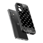 paisley black back phone cover | glass case for oneplus nord ce 3