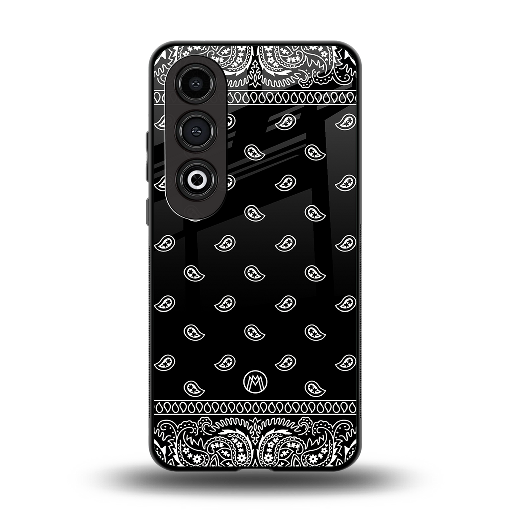 paisley black back phone cover | glass case for oneplus nord ce 4