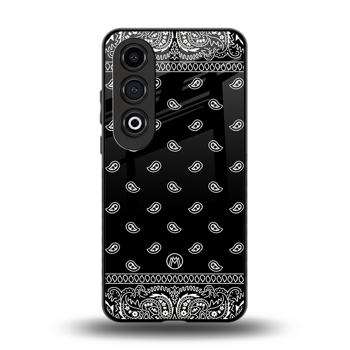 paisley black back phone cover | glass case for oneplus nord ce 4