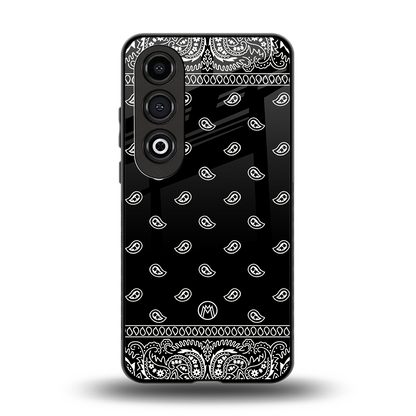 paisley black back phone cover | glass case for oneplus nord ce 4