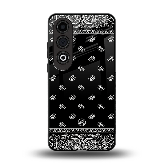 paisley black back phone cover | glass case for oneplus nord ce 4