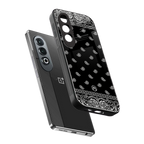 paisley black back phone cover | glass case for oneplus nord ce 4