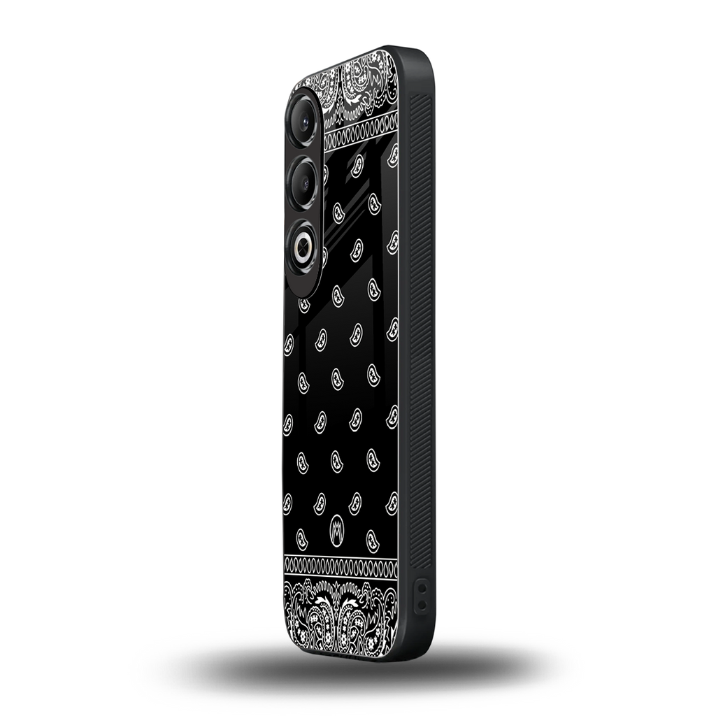 paisley black back phone cover | glass case for oneplus nord ce 4