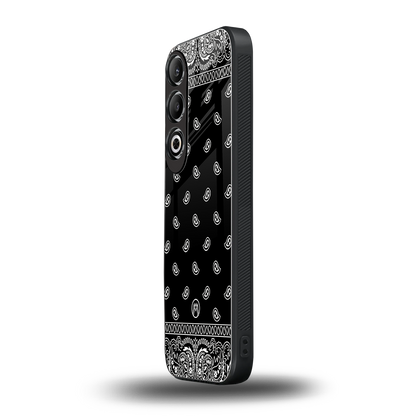 paisley black back phone cover | glass case for oneplus nord ce 4