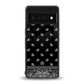 paisley black back phone cover | glass case for google pixel 6 pro