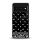 paisley black back phone cover | glass case for google pixel 6 pro
