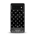 paisley black back phone cover | glass case for google pixel 6