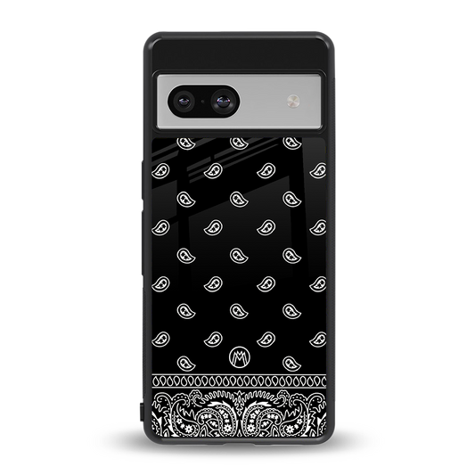 paisley black back phone cover | glass case for Google Pixel 7