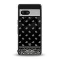 paisley black back phone cover | glass case for Google Pixel 7A