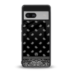 paisley black back phone cover | glass case for Google Pixel 7A