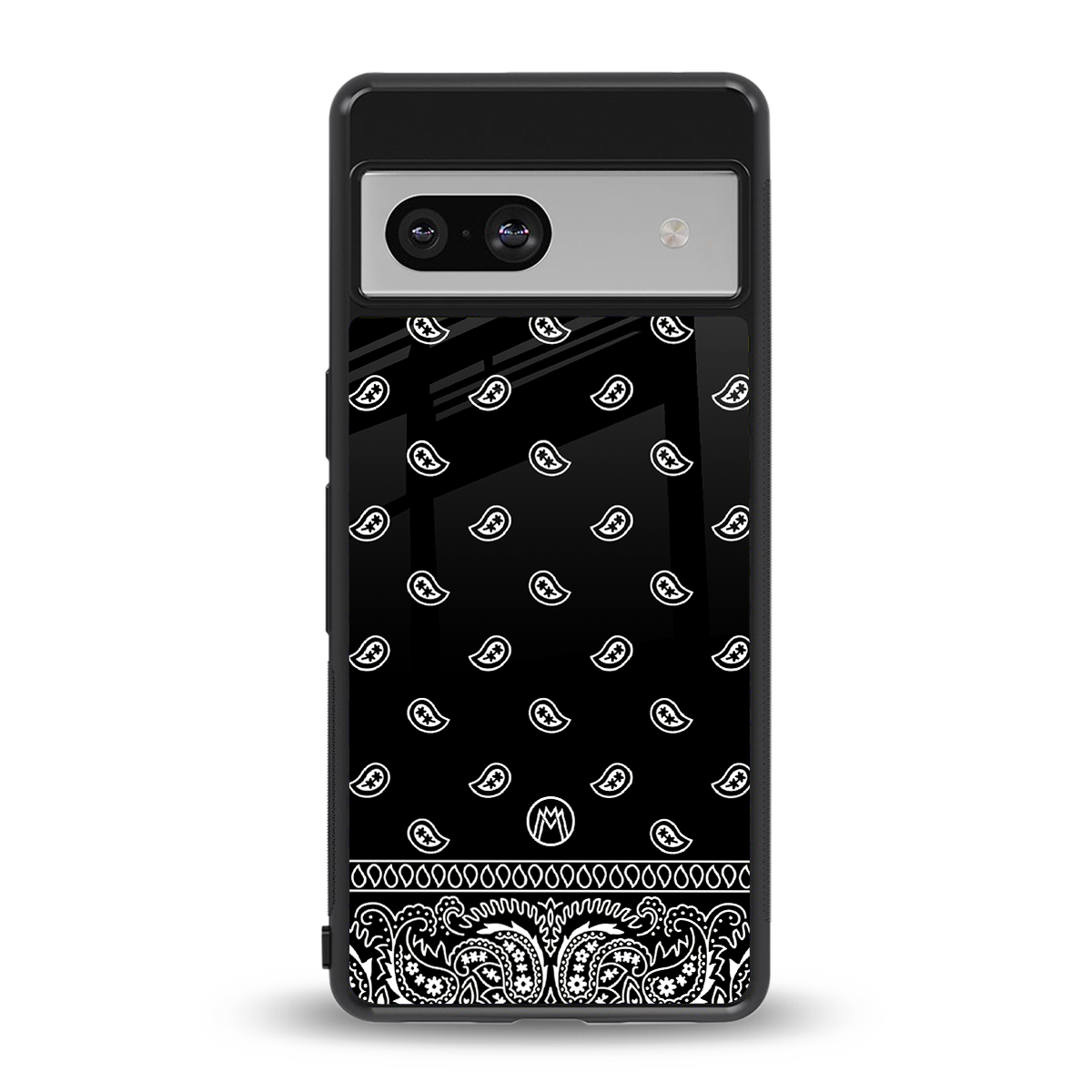 paisley black back phone cover | glass case for Google Pixel 7A