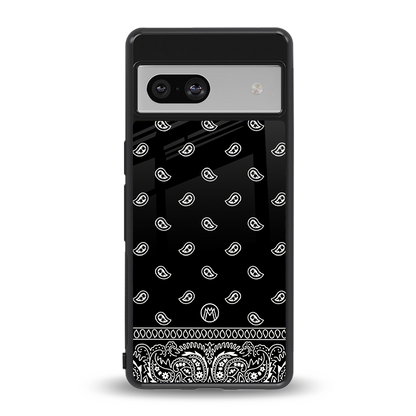 paisley black back phone cover | glass case for Google Pixel 7A