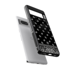 paisley black back phone cover | glass case for Google Pixel 7