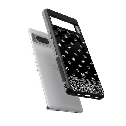 paisley black back phone cover | glass case for Google Pixel 7