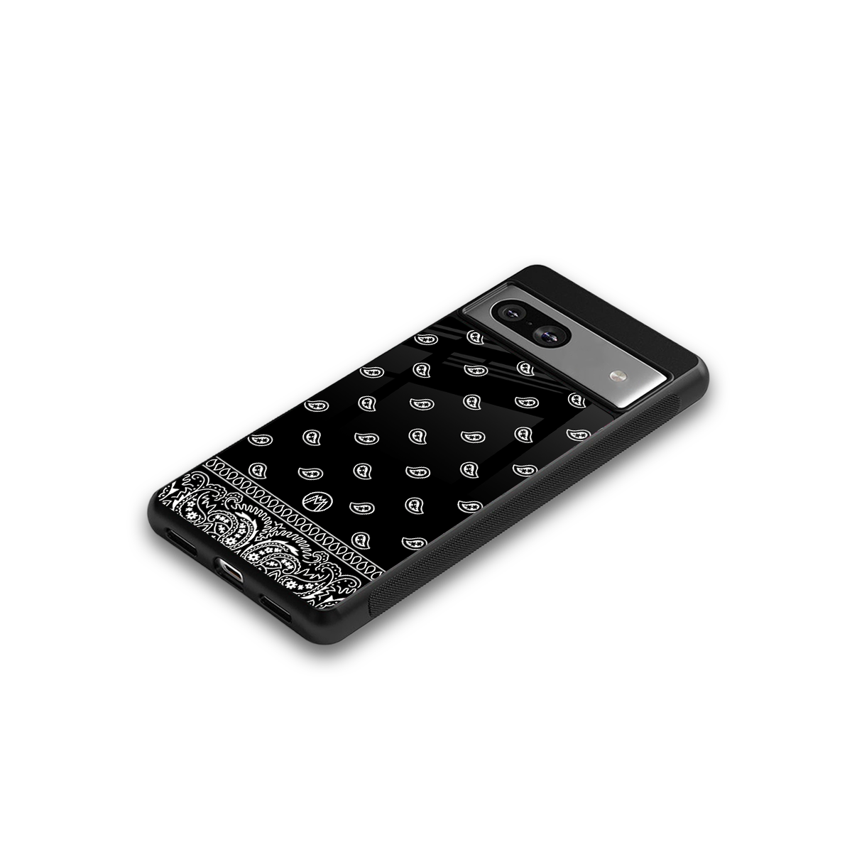 paisley black back phone cover | glass case for Google Pixel 7A