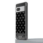 paisley black back phone cover | glass case for Google Pixel 7A