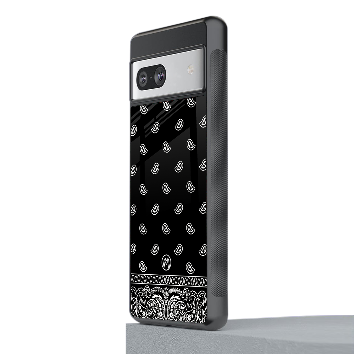 paisley black back phone cover | glass case for Google Pixel 7A