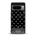 paisley black back phone cover | glass case for google pixel 8 pro