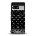 paisley black back phone cover | glass case for Google Pixel 8