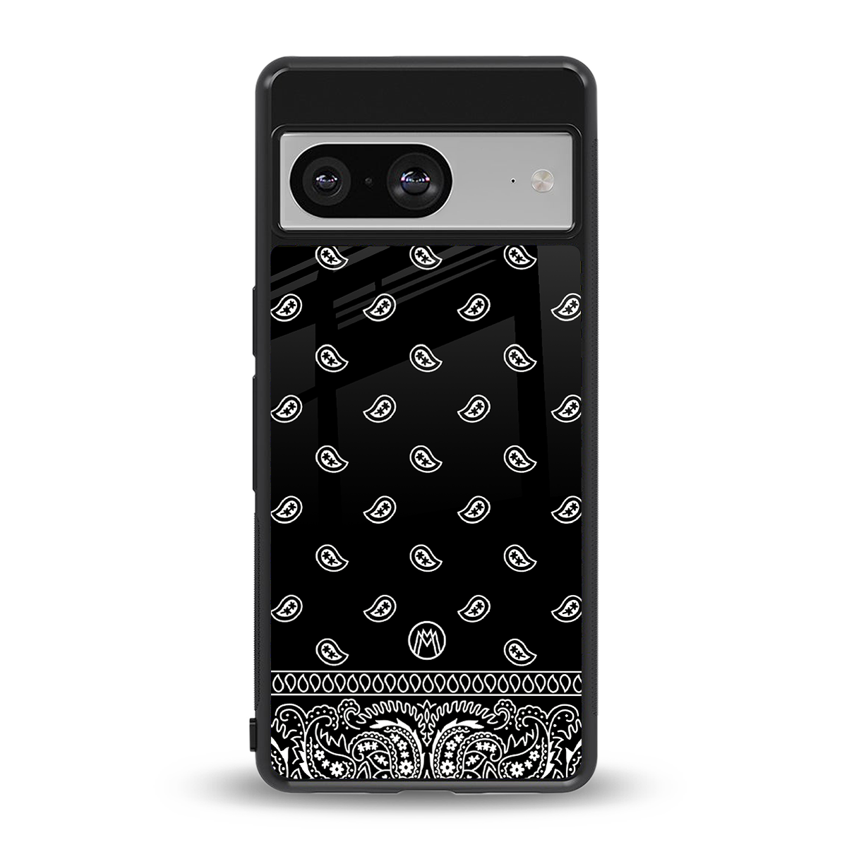paisley black back phone cover | glass case for Google Pixel 8