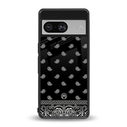 paisley black back phone cover | glass case for Google Pixel 8