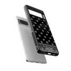 paisley black back phone cover | glass case for Google Pixel 8