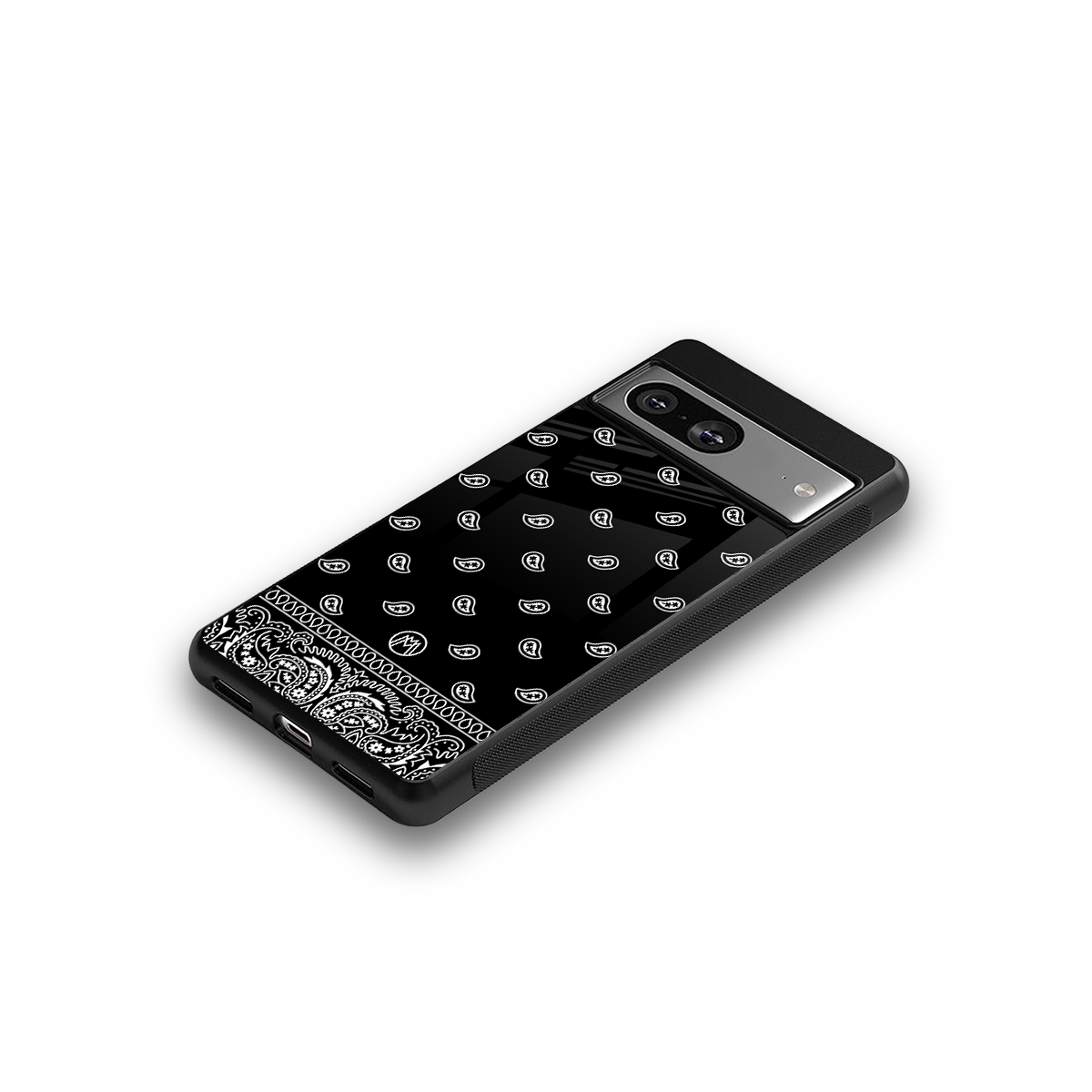 paisley black back phone cover | glass case for Google Pixel 8