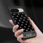 paisley black back phone cover | glass case for google pixel 9