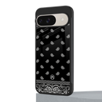 paisley black back phone cover | glass case for google pixel 9