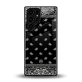 paisley black back phone cover | glass case for samsung galaxy s25 ultra