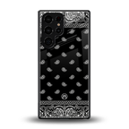 paisley black back phone cover | glass case for samsung galaxy s25 ultra