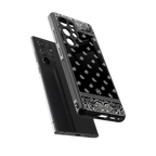 paisley black back phone cover | glass case for samsung galaxy s25 ultra