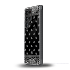 paisley black back phone cover | glass case for samsung galaxy s25 ultra