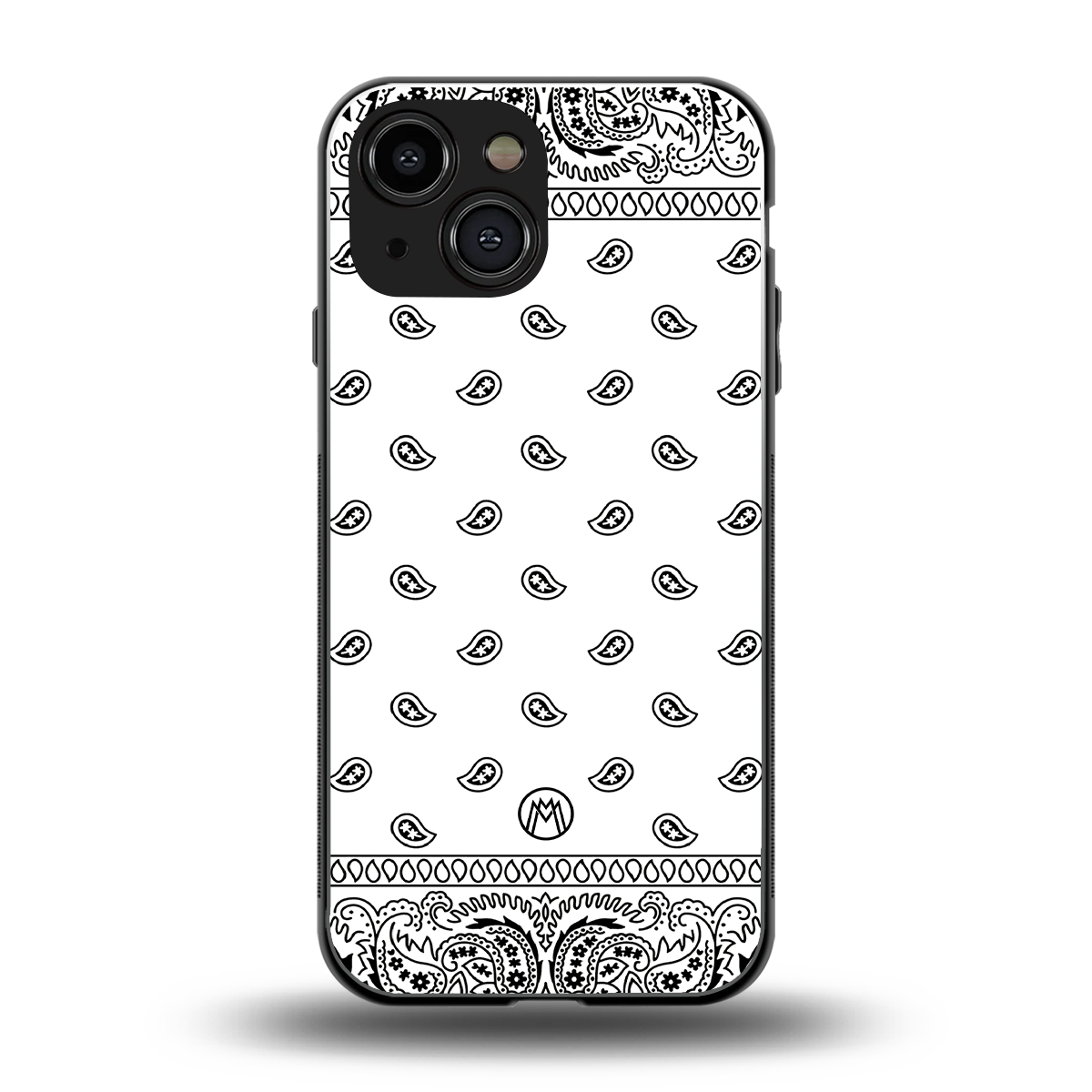 paisley white back phone cover | glass case for iphone 13 mini