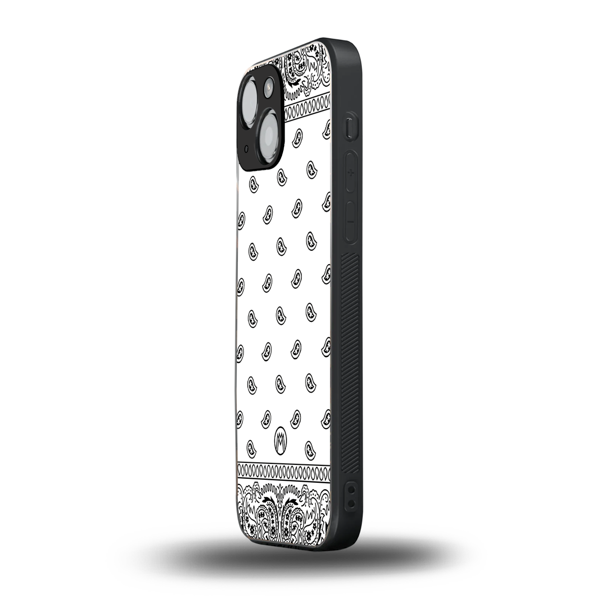 paisley white back phone cover | glass case for iphone 13 mini