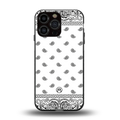 paisley white back phone cover | glass case for iphone 13 pro max