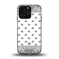 paisley white back phone cover | glass case for iphone 13 pro