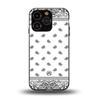 paisley white back phone cover | glass case for iphone 13 pro