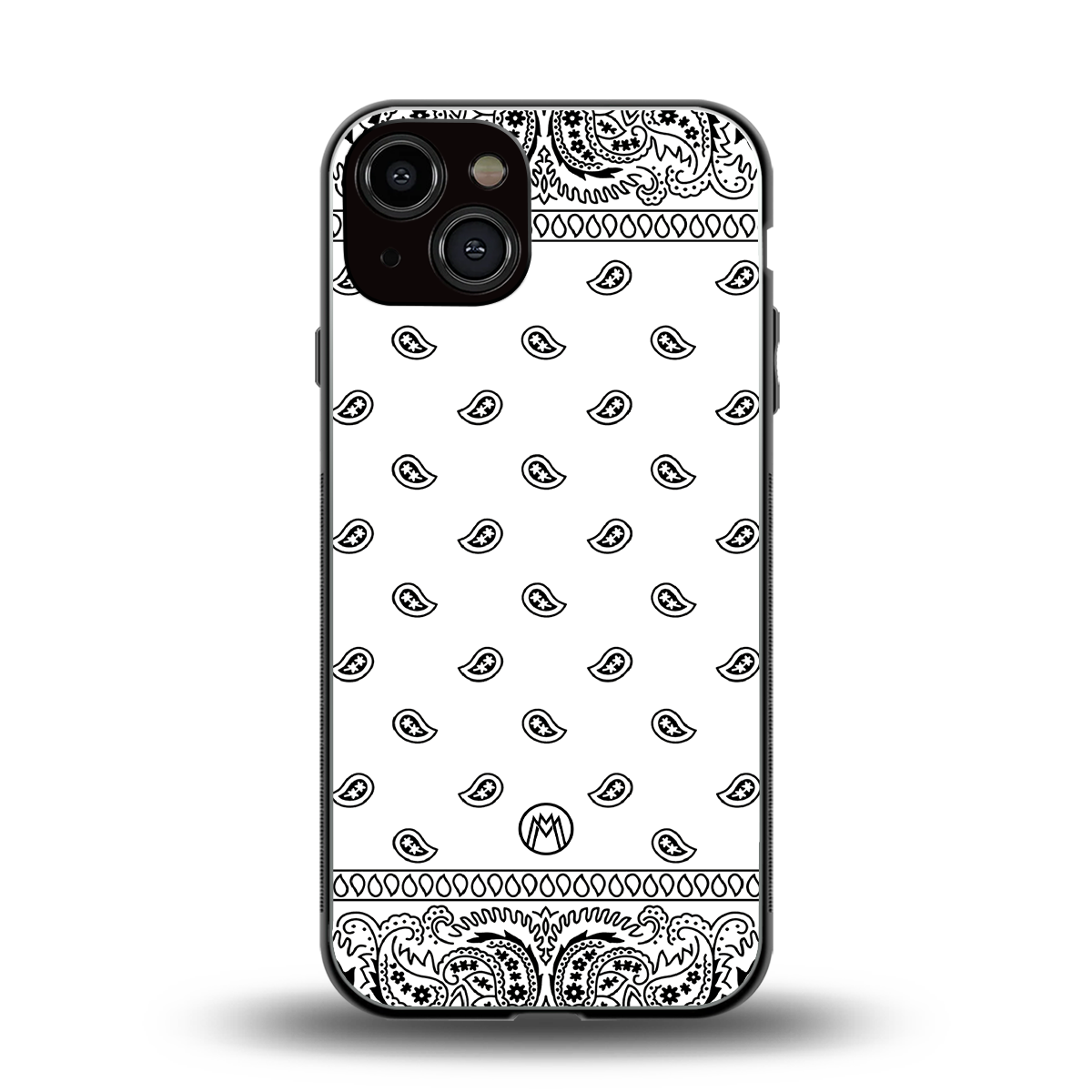 paisley white back phone cover | glass case for iphone 13