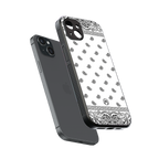 paisley white back phone cover | glass case for iphone 14 plus