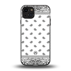 paisley white back phone cover | glass case for iphone 15