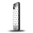 paisley white back phone cover | glass case for iphone 15