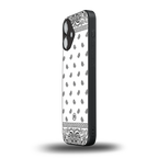paisley white back phone cover | glass case for iphone 16