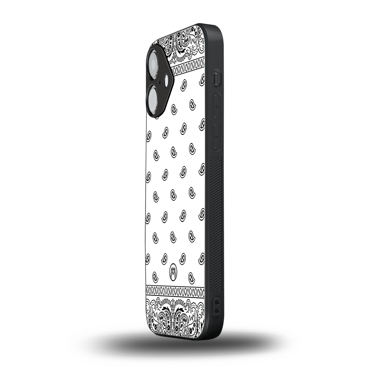 paisley white back phone cover | glass case for iphone 16